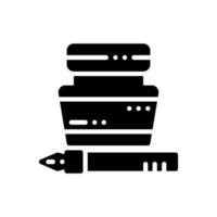 ink bottle solid style icon vector