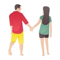 Couple Walk Concepts vector