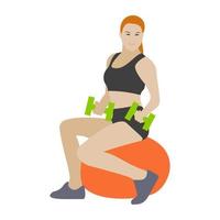 Dumbbells Exercise Concepts vector