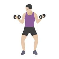 Dumbbells Exercise Concepts vector