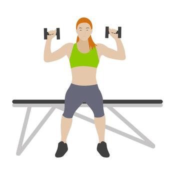 Dumbbells Exercise Concepts vector