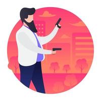 Trendy Robber Concepts vector