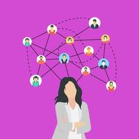 Social Teamwork Concepts vector