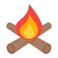 Trendy Campfire Concepts vector