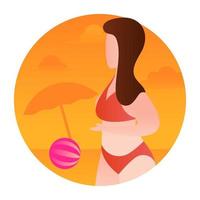 Beach Girl Concepts vector