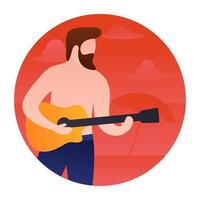 Trendy Musician Concepts vector