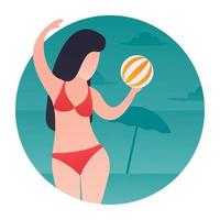 Beach Girl Concepts vector