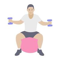 Dumbbells Exercise Concepts vector