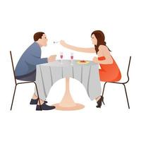 Couple Dinner Concepts vector