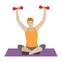 Dumbbells Exercise Concepts vector