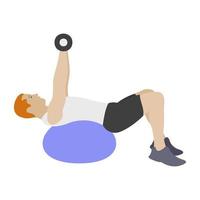 Dumbbells Exercise Concepts vector