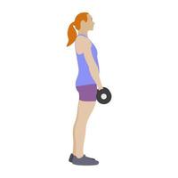 Dumbbells Exercise Concepts vector