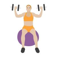 Dumbbells Exercise Concepts vector