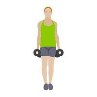 Dumbbells Exercise Concepts vector