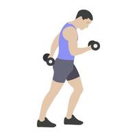 Dumbbells Exercise Concepts vector