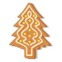 árbol de pan de jengibre de Navidad. vector