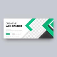 diseño de banner de portada web de negocios vector