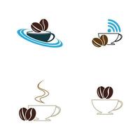 Coffee Shop Logo Icon Template Design Vector Illustration