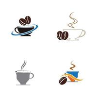 Ilustración de vector de diseño de plantilla de icono de logotipo de cafetería