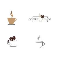 Coffee Shop Logo Icon Template Design Vector Illustration