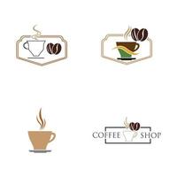 Coffee Shop Logo Icon Template Design Vector Illustration