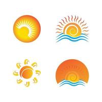 icono de ilustración de vector de sol