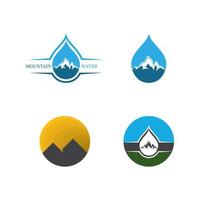 logotipo de icono de montaña vector