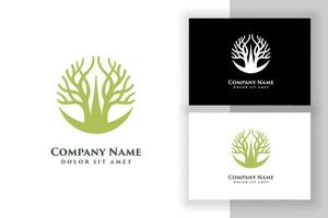 oak tree vector illustration logo design template. Abstract vibrant tree logo designs
