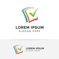 Check Document Logo Template Design. doc check icon symbol designs vector