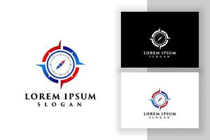 compass logo design. navigation icon symbol vector