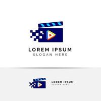 film play logo design template. film studio icon symbol design vector