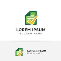 Check Document Logo Template Design. doc check icon symbol designs vector