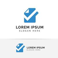 Check Document Logo Template Design. doc check icon symbol designs vector