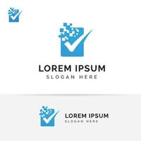 Check Document Logo Template Design. doc check icon symbol designs vector