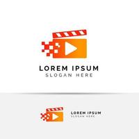 film play logo design template. film studio icon symbol design vector