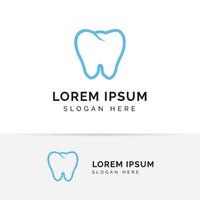 plantilla de logotipo dental. diseño de símbolo de icono de cuidado dental vector