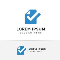 Check Document Logo Template Design. doc check icon symbol designs vector