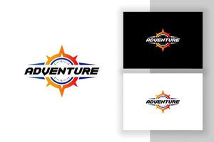 adventure logo design compass icon symbol
