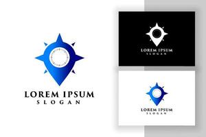 compass logo design. location icon symbol vector