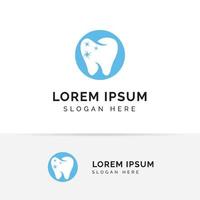 plantilla de logotipo dental. diseño de símbolo de icono de cuidado dental vector