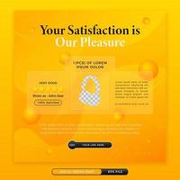 Concept of customer feedback for social media template vector