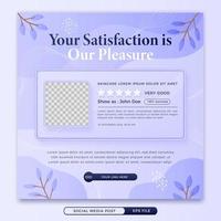 Concept of customer feedback for social media template vector