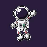 Cute astronaut cartoon character vector