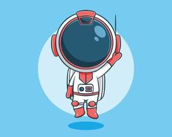 Cute astronaut cartoon illustration