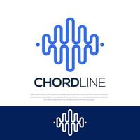 Vector blue chord line logo