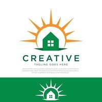 House logo in the sun vector illustration