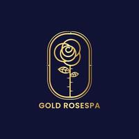 Rose line art logo. luxury floral beauty spa, fashion, skin care, cosmetics, natural products and salon. luxury labor background vector