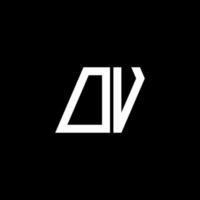 DV logo abstract monogram isolated on black background vector