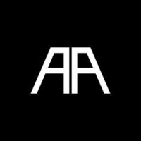 AA logo abstract monogram isolated on black background vector