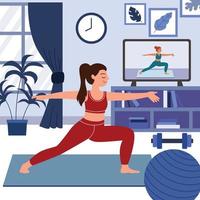 New Year Resolution Home Workout vector